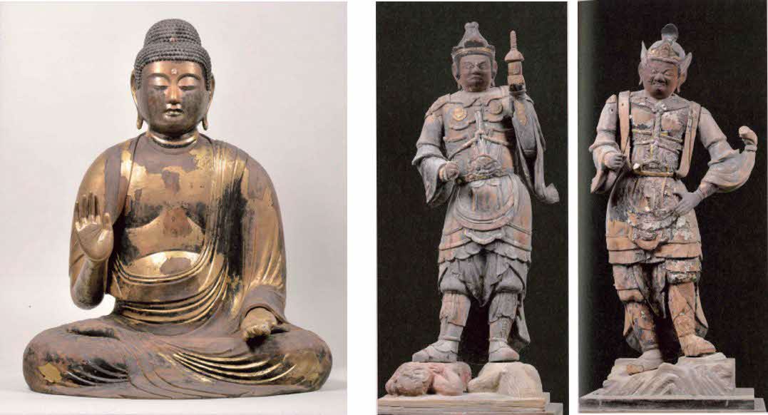 阿蘇釈迦堂の木造釈迦如来坐像・木造二天王立像の画像
