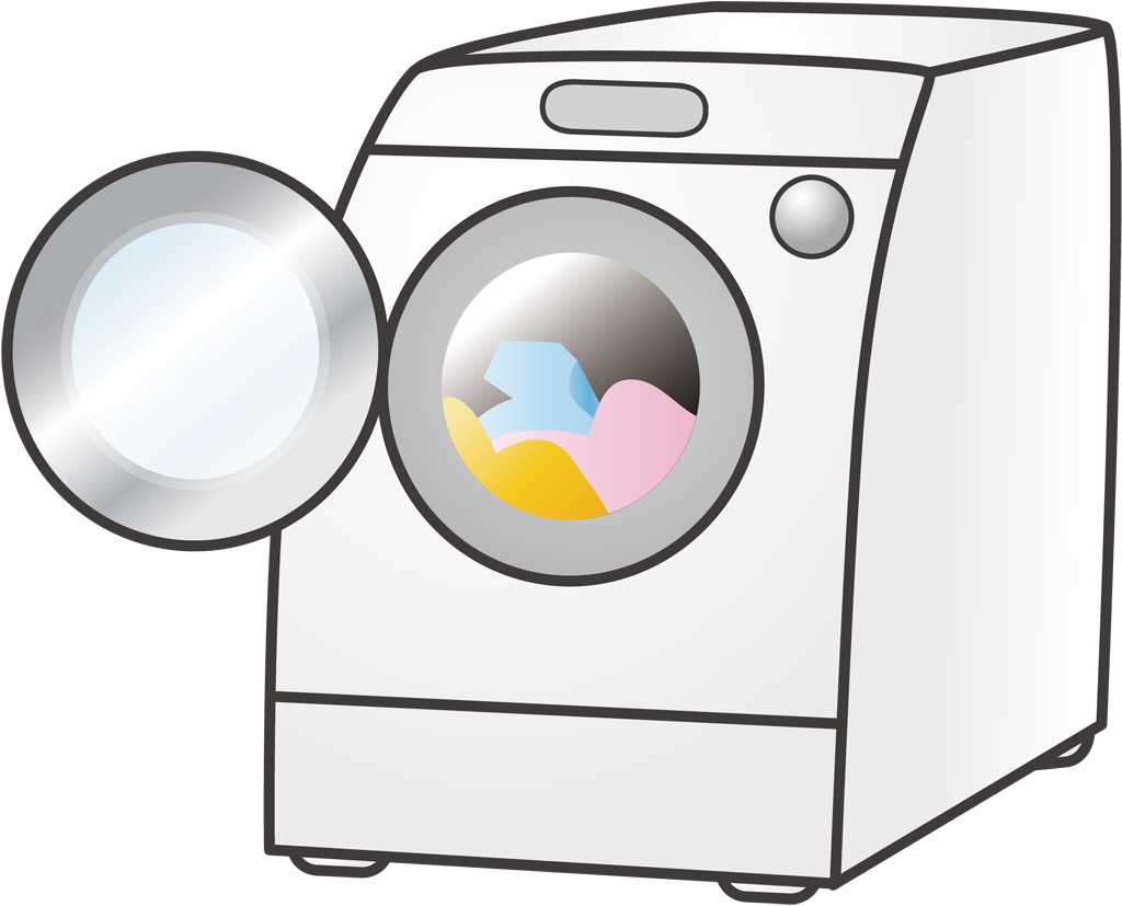 洗濯機のイラスト画像